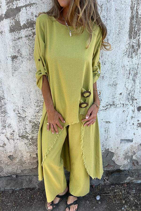 Malina | Losse tweedelige set met ronde hals