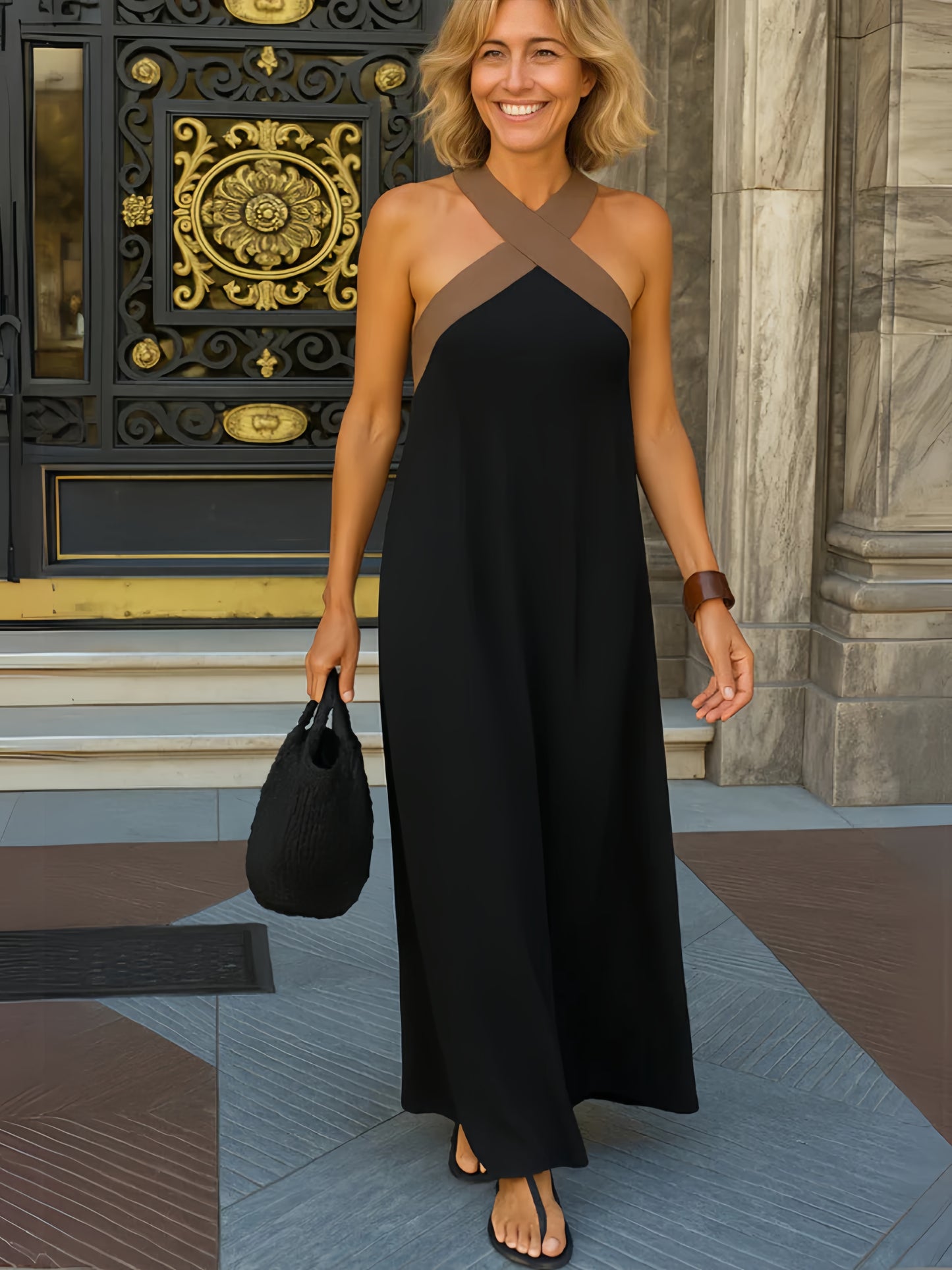 Eveline | Elegante halterjurk met open rug