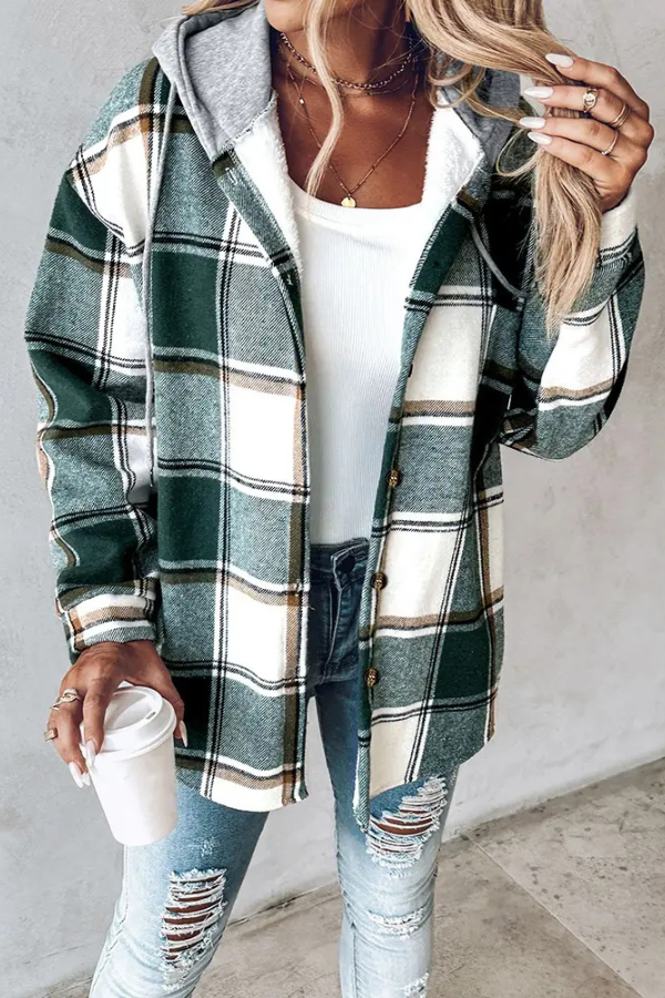 Nova | Ruitblouse met capuchon