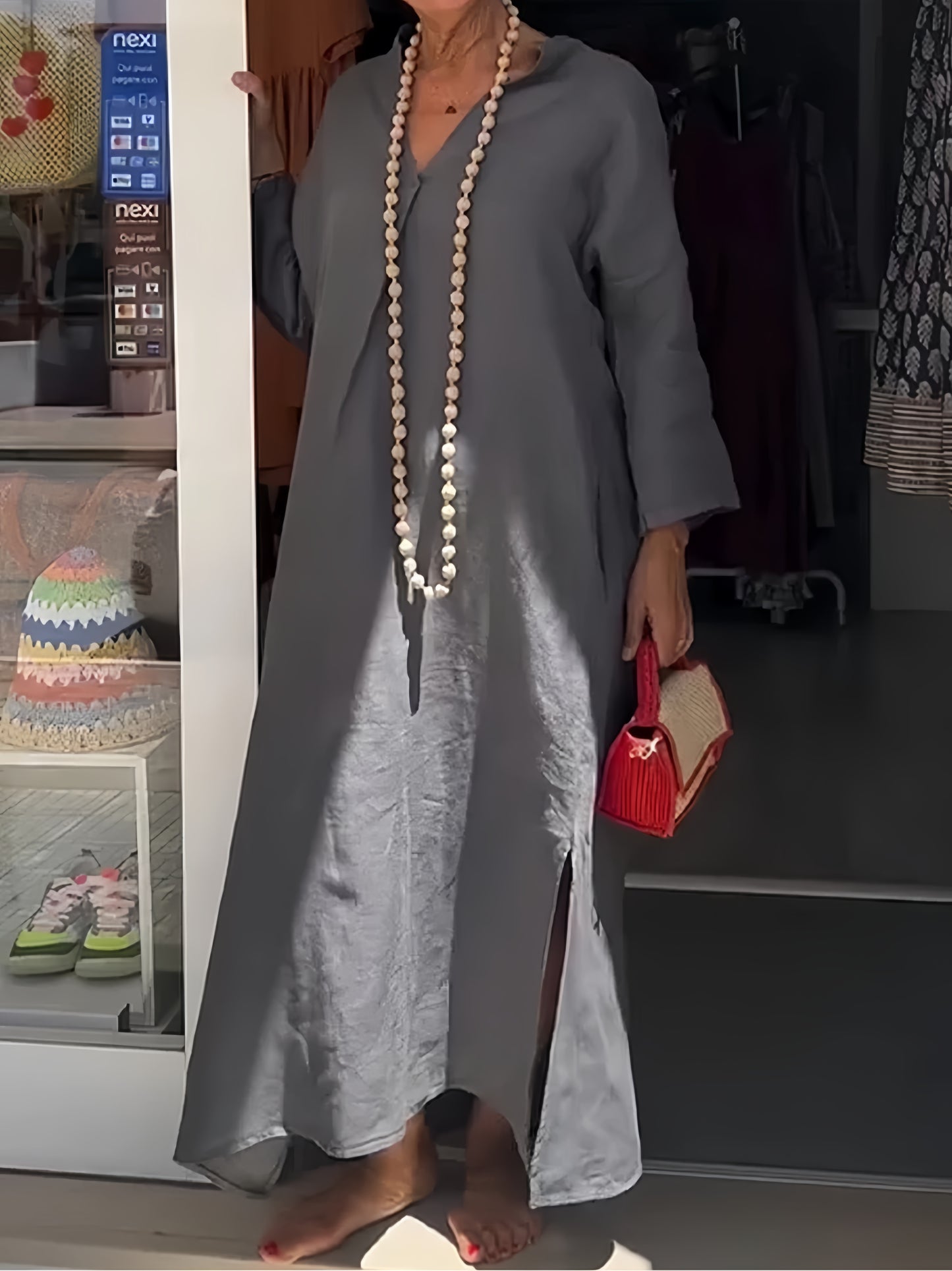 Solana | Maxi-jurk met split