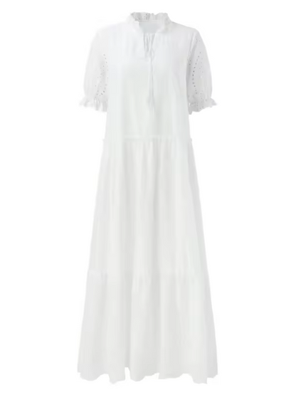 Isolde | Witte broderie-jurk